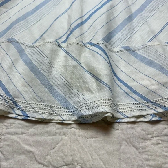 Coastal Linen Blend Stripe Skirt | A-Line Panel Flare · Banana Republic - Picture 3 of 11